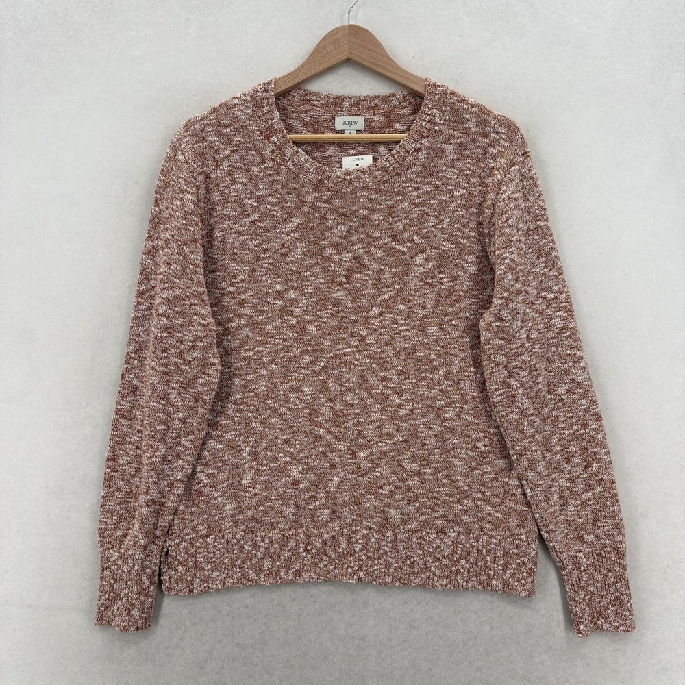J.Crew Crewneck Beach Sweater Womens Small Light Khaki Cotton Knit Pullover NWT